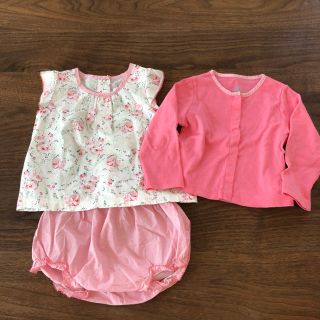 プチバトー(PETIT BATEAU)の専用です プチバトー 三点セット 12m(Ｔシャツ)