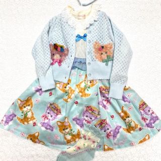 シャーリーテンプル(Shirley Temple)のシャーリーテンプル🎀ねこちゃんカーディガン 110(カーディガン)