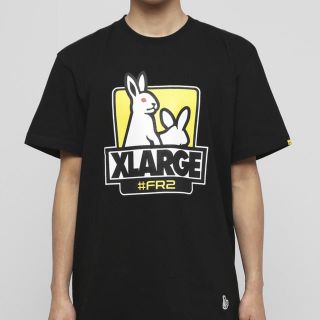 エクストララージ(XLARGE)のFR2  XLARGEコラボTシャツ 黒 XL(Tシャツ/カットソー(半袖/袖なし))