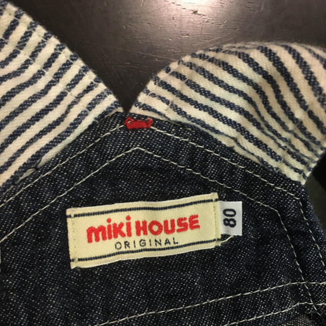 mikihouse(ミキハウス)のミキハウス 80cm オーバーオール キッズ/ベビー/マタニティのベビー服(~85cm)(パンツ)の商品写真