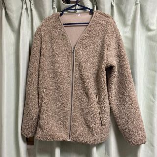 ユニクロ(UNIQLO)のUNIQLO ジープボアフリースVネックカーディガン XL(カーディガン)