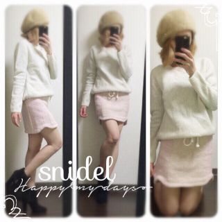 スナイデル(SNIDEL)のsnidel♡ミルキーニットスカート(ミニスカート)