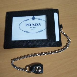 プラダ(PRADA)のプラダ パスケース 黒(名刺入れ/定期入れ)