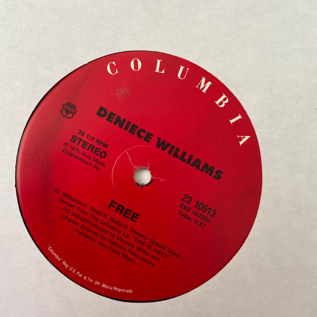 DENIECE WILLIAMSデニスウィリアムズ　FREE アナログ　レコード エンタメ/ホビーのCD(R&B/ソウル)の商品写真