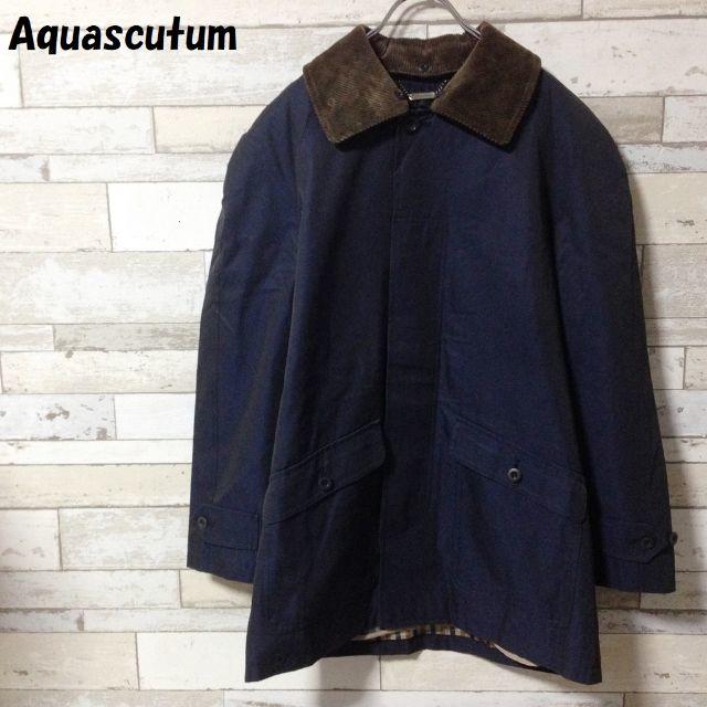 Aquascutum CLUB92 ライナー付 ハンティングジャケット 紺 Mラグランの為不明身幅