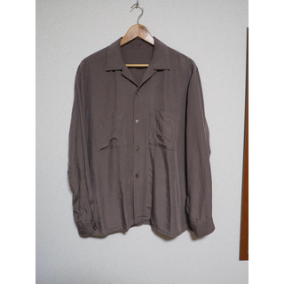 サンシー(SUNSEA)のURU レーヨン　オープンカラーシャツ　サイズ2  ブラウン(シャツ)