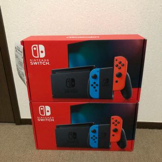 ニンテンドースイッチ(Nintendo Switch)のNintendo Switchネオン新品未使用　２台(家庭用ゲーム機本体)