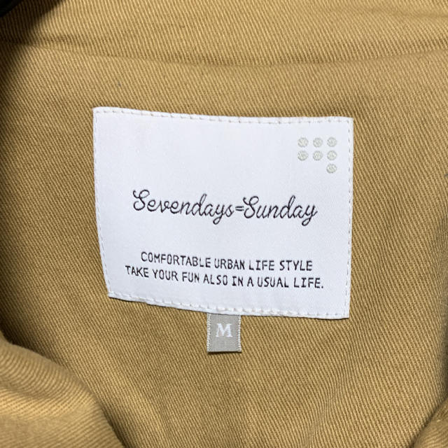 SEVENDAYS=SUNDAY(セブンデイズサンデイ)のsevendayssunday ステンカラーコート ベージュ　M メンズのジャケット/アウター(ステンカラーコート)の商品写真