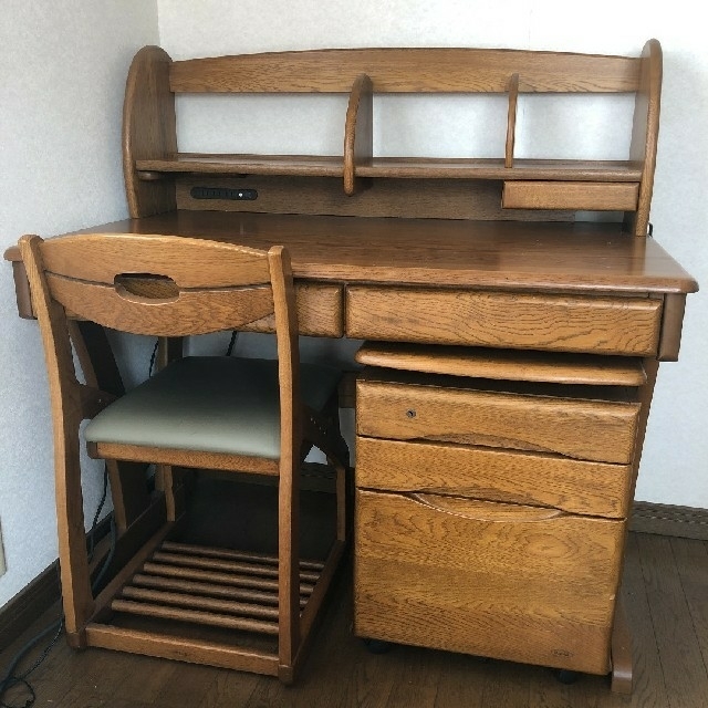 【aya 様専用】学習机（浜本工芸） インテリア/住まい/日用品の机/テーブル(学習机)の商品写真