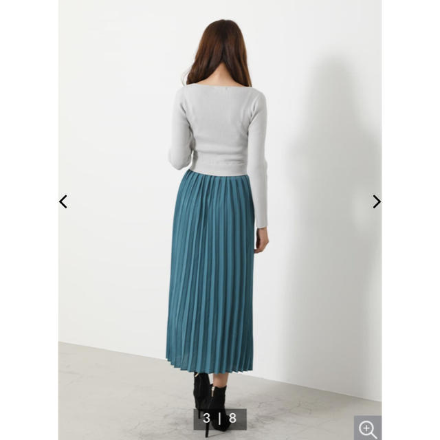 レディース rienda - rienda cache-coeur pleats knit OPの通販 by rienda ｜リエンダなら