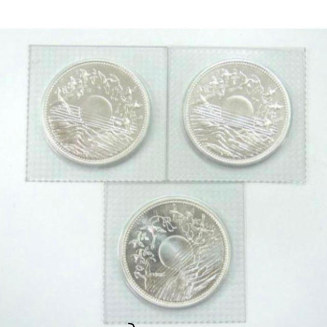 美術品/アンティーク御在位60年記念硬貨  1万円銀貨3枚セット