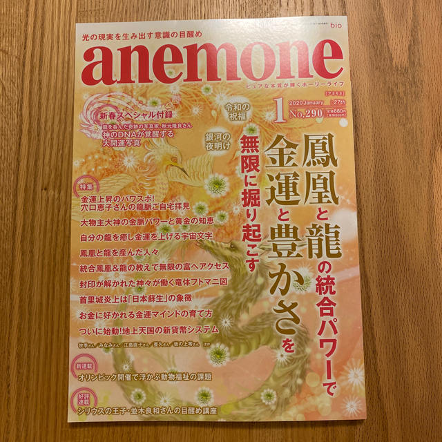 anemone (アネモネ) 2020年 01月号 エンタメ/ホビーの雑誌(生活/健康)の商品写真