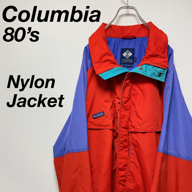 Columbia(コロンビア)のビンテージ 古着 80's コロンビア ナイロンジャケット XL マルチカラー メンズのジャケット/アウター(ナイロンジャケット)の商品写真