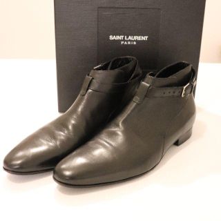 サンローラン(Saint Laurent)の箱付き　SAINTLAURENT レザー ジョッパーブーツ ブラック 42(ブーツ)