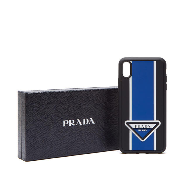 PRADA iPhone XS MAX ロゴストライプ　ケース　正規品　新品の通販