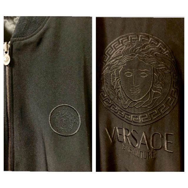 VERSACE(ヴェルサーチ)のBOSS様専用　VERSACE リバーシブルブルゾン　メデューサ　総柄　ブラック メンズのジャケット/アウター(ブルゾン)の商品写真