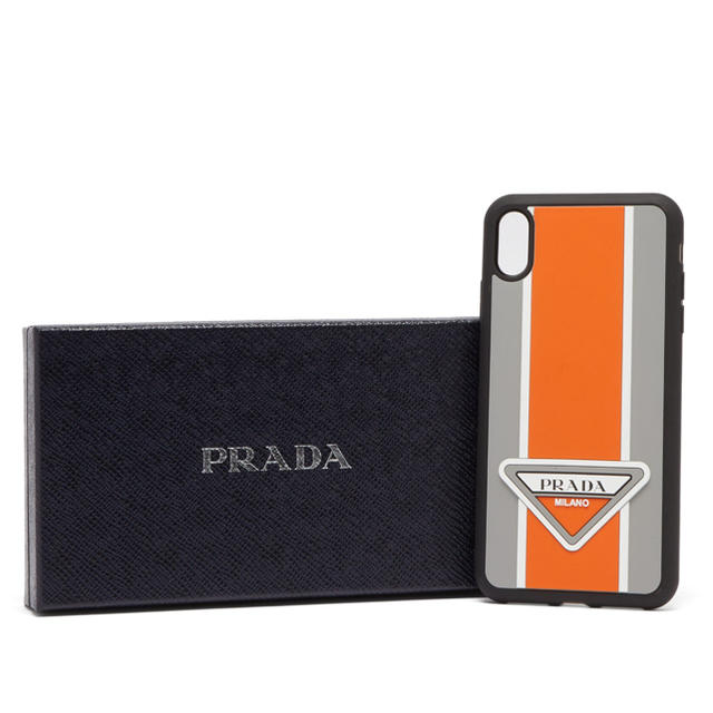 PRADA iPhone XS MAX ロゴストライプ　ケース　正規品　新品の通販