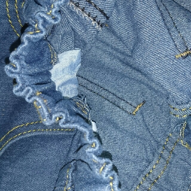 お年玉 価格 XLブルー ジーンズ テーパード きれいめ 裾ゴム レディ―ス レディースのパンツ(デニム/ジーンズ)の商品写真