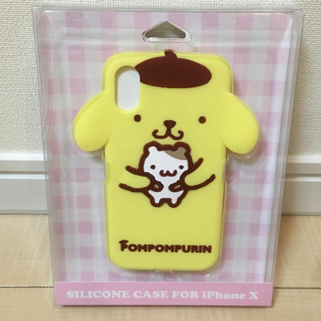 ポムポムプリン(ポムポムプリン)のiPhone X  ポムポムプリン  シリコンカバー ／ シリコンケース スマホ/家電/カメラのスマホアクセサリー(iPhoneケース)の商品写真