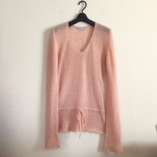 ツモリチサト(TSUMORI CHISATO)のツモリチサト♡透かし編みのVネックニット(ニット/セーター)