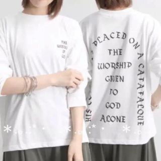 ウィゴー(WEGO)のWEGO バックロゴルーズロンT 白(Tシャツ(長袖/七分))