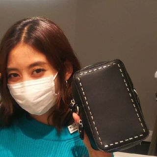 マウジー(moussy)の新品未使用ブラック STITCH SHOULDERバッグ  晶さん推奨♪最新商品(ショルダーバッグ)