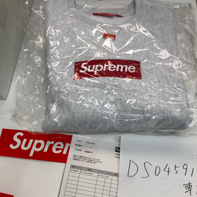 18aw supreme box logo crewneck S シュプリーム