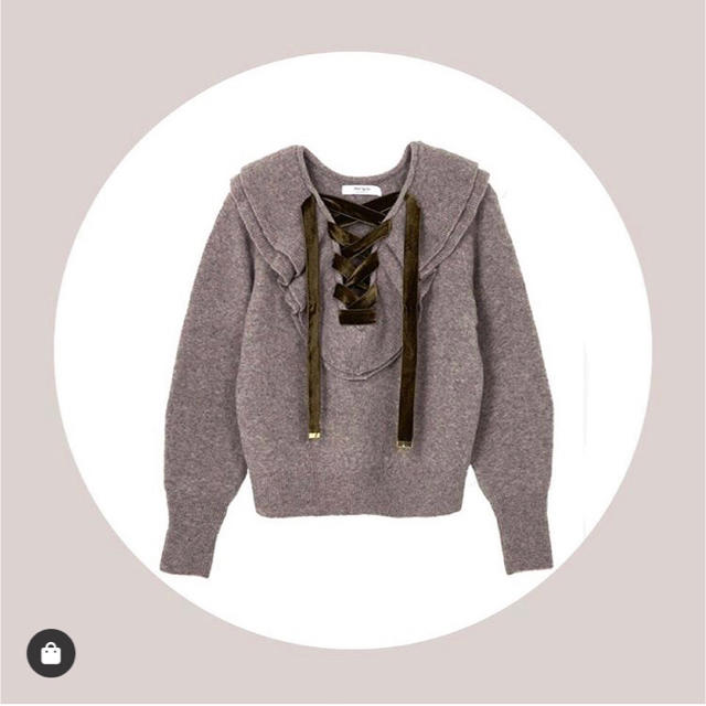 Her lip to♡Lace Up Wool-blend Pullover♡ レディース ニット 