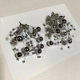 モシャパール　パールシャワー　silver ハンドメイド (ピアス)