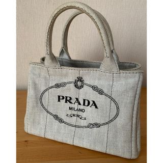 プラダ(PRADA)のPRADA☆カナパ デニム BIANCO (ハンドバッグ)