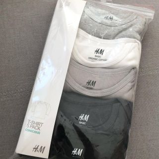 エイチアンドエム(H&M)の新品オーガニックコットン100% ロンT 5パック(Tシャツ/カットソー)