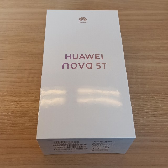 新品未使用品　ファーウェイ　Huawei　nova 5t  NOVA 5T 本体スマートフォン/携帯電話