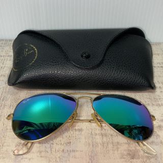 レイバン(Ray-Ban)のレイバン　イタリア製アビエイター　グリーンミラー　サングラス　(サングラス/メガネ)