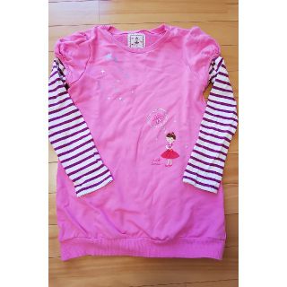 ミキハウス(mikihouse)の値下げミキハウスリーナちゃん 重ね着風トップス(丈長め)140センチ(Tシャツ/カットソー)