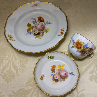 マイセン(MEISSEN)の★お取置き【古マイセン】クラシックローズ / 22金彩　デミタスセット(食器)