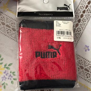 プーマ(PUMA)のPUMAリストバンド　赤色(バングル/リストバンド)