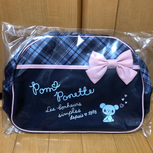 pom ponette(ポンポネット)のポンポネット　チェック&リボンバック キッズ/ベビー/マタニティのこども用バッグ(レッスンバッグ)の商品写真