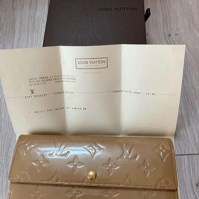 ルイヴィトン ヴェルニ長財布 ベージュ 3
