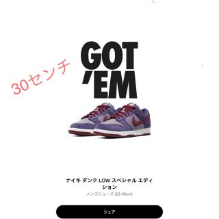 ナイキ(NIKE)の nike dunk low plum ナイキ ダンク プラム 30(スニーカー)