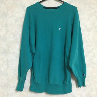 チャンピオン(Champion)の90sリバースウィーブ XL 緑(ミニワンピース)