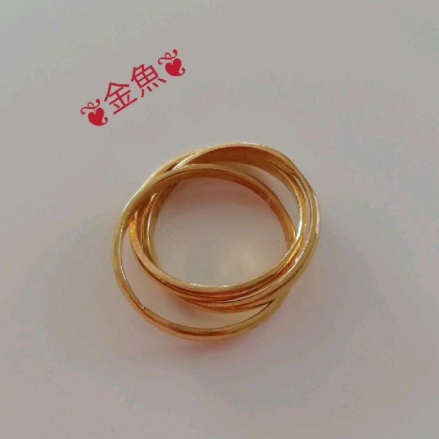 【K22】22K✧917✧ゴールド✧9号✧高品位の金✧甲丸✧希少な3連リング✧ レディースのアクセサリー(リング(指輪))の商品写真