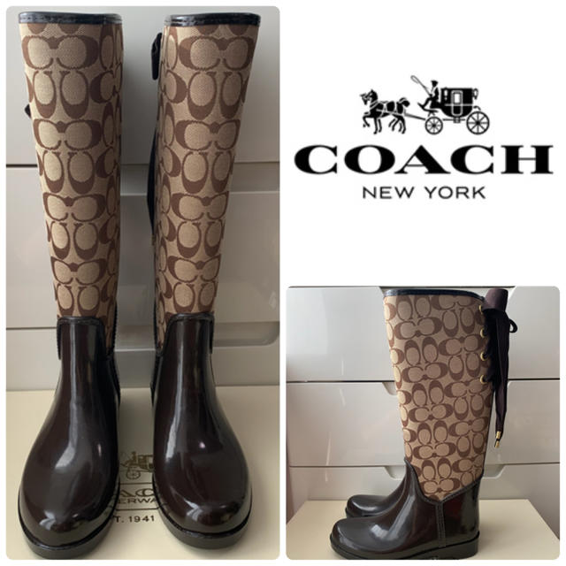 HOT得価 コーチ COACH レイン ブーツ 長靴 XZNGT-m29358526426 www