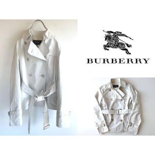 バーバリー(BURBERRY)の高級 バーバリーロンドン 銀釦 ショートトレンチコート 38 日本製 三陽商会(トレンチコート)