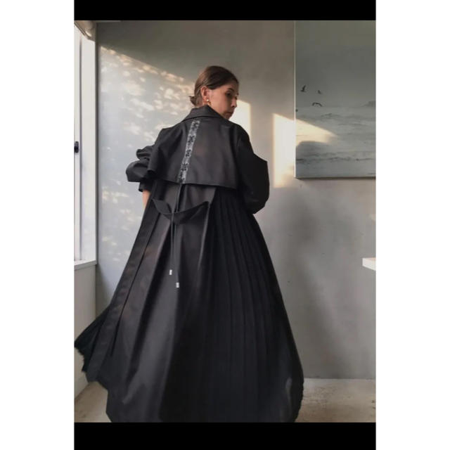 BALLOON SLEEVE PLEATS TRENCH