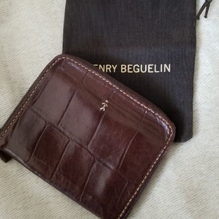 エンリーべグリン(HENRY BEGUELIN)の【お取り置き】HENRY BEGUELINエンリー ベグリン/クロコ型押し財布(財布)