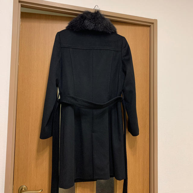 BARNEYS NEW YORK(バーニーズニューヨーク)のカシミヤ　コート　黒 レディースのジャケット/アウター(毛皮/ファーコート)の商品写真