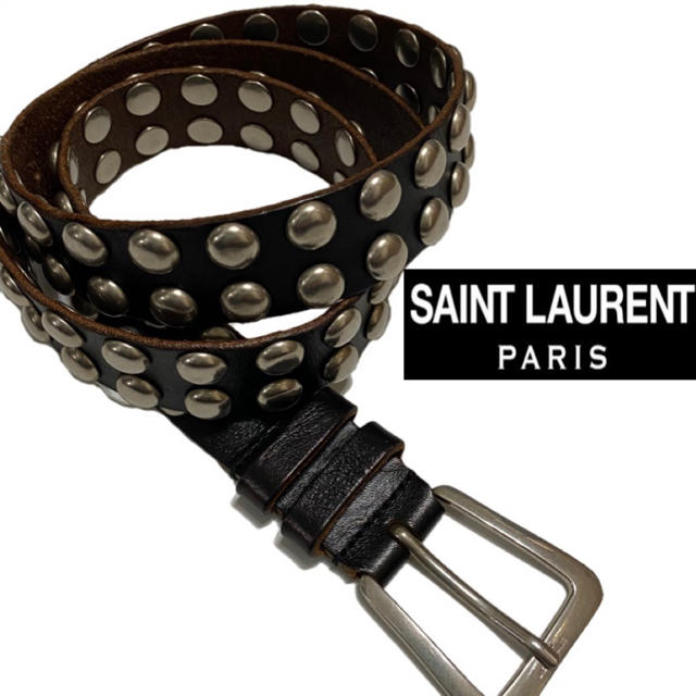 Saint Laurent(サンローラン)のSAINT LAURENT PARIS サンローランパリ スタッズベルト メンズのファッション小物(ベルト)の商品写真