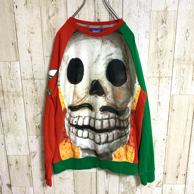 【コラボ】アディダス☆day of the dead ドクロ柄 スウェット