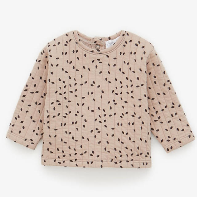 zara babyプリント柄キルティングスウェットシャツ美品 キッズ/ベビー/マタニティのキッズ服女の子用(90cm~)(Tシャツ/カットソー)の商品写真