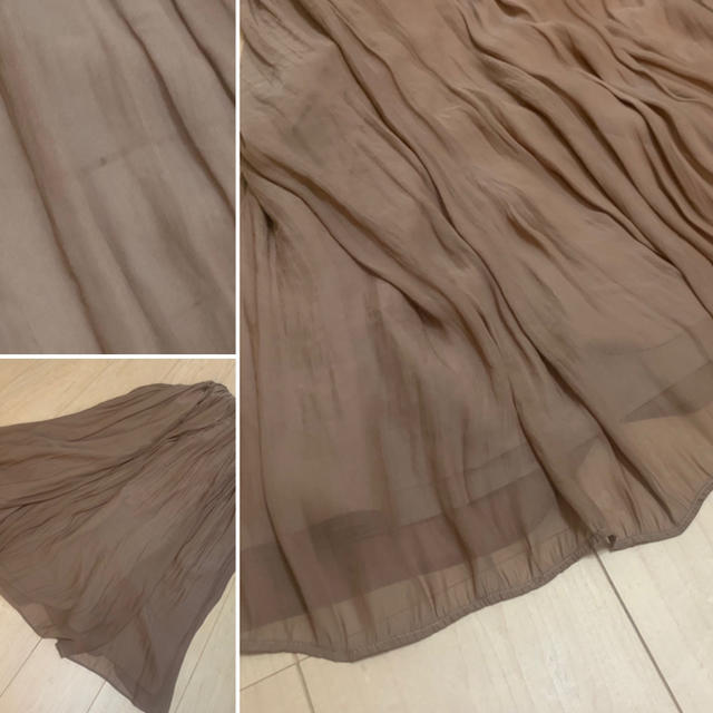 Plage(プラージュ)のPlage ヨウリュウスカート ブラウンD マキシスカート レディースのスカート(ロングスカート)の商品写真